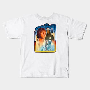 Hero (nebula background, desert border) Kids T-Shirt